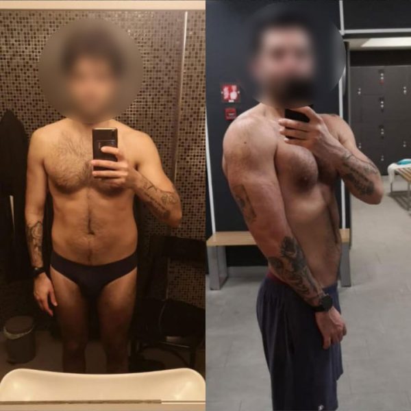 Trasformazione prima e dopo di Alessandro